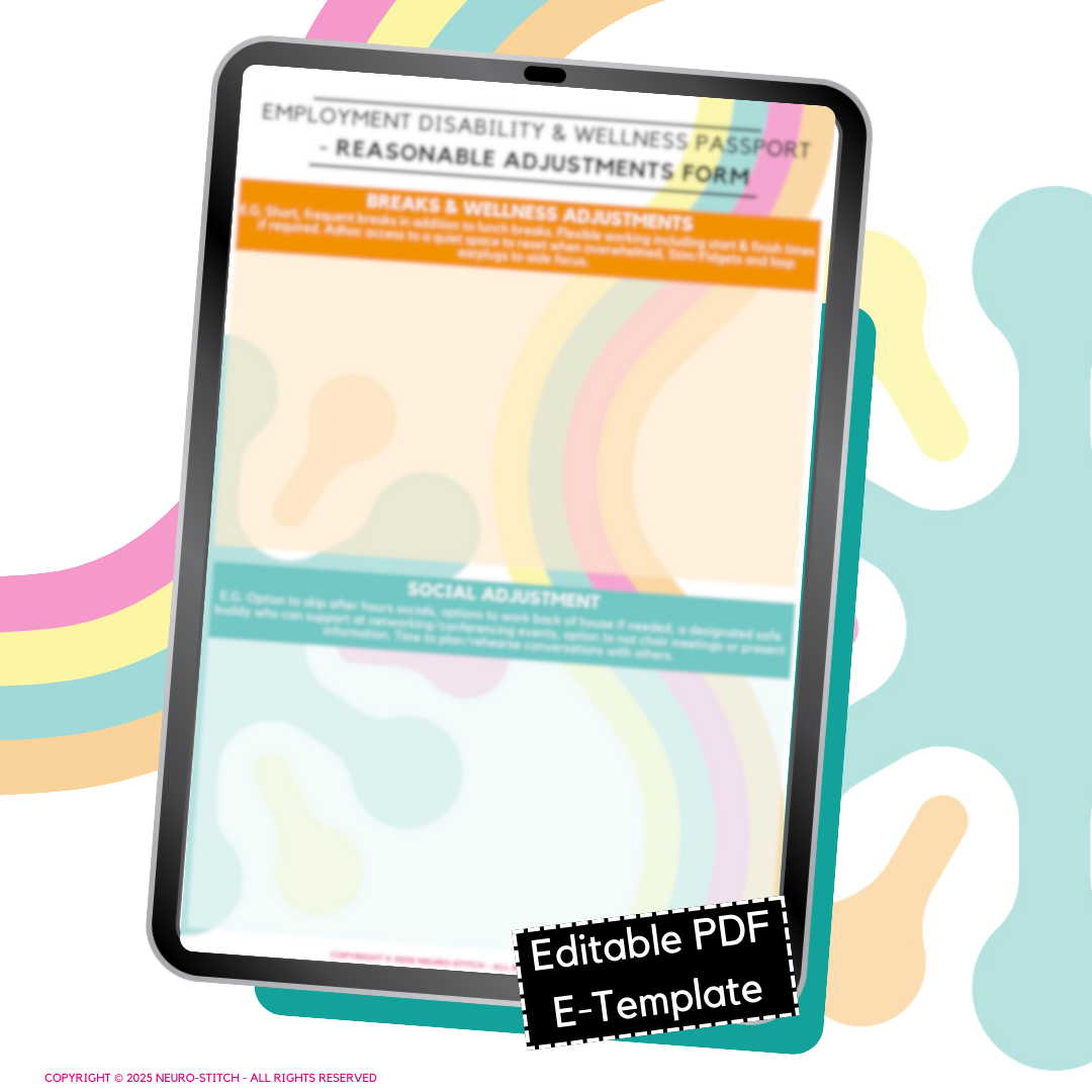 Employment Disability & Wellness Passport - Reasonable Adjustment