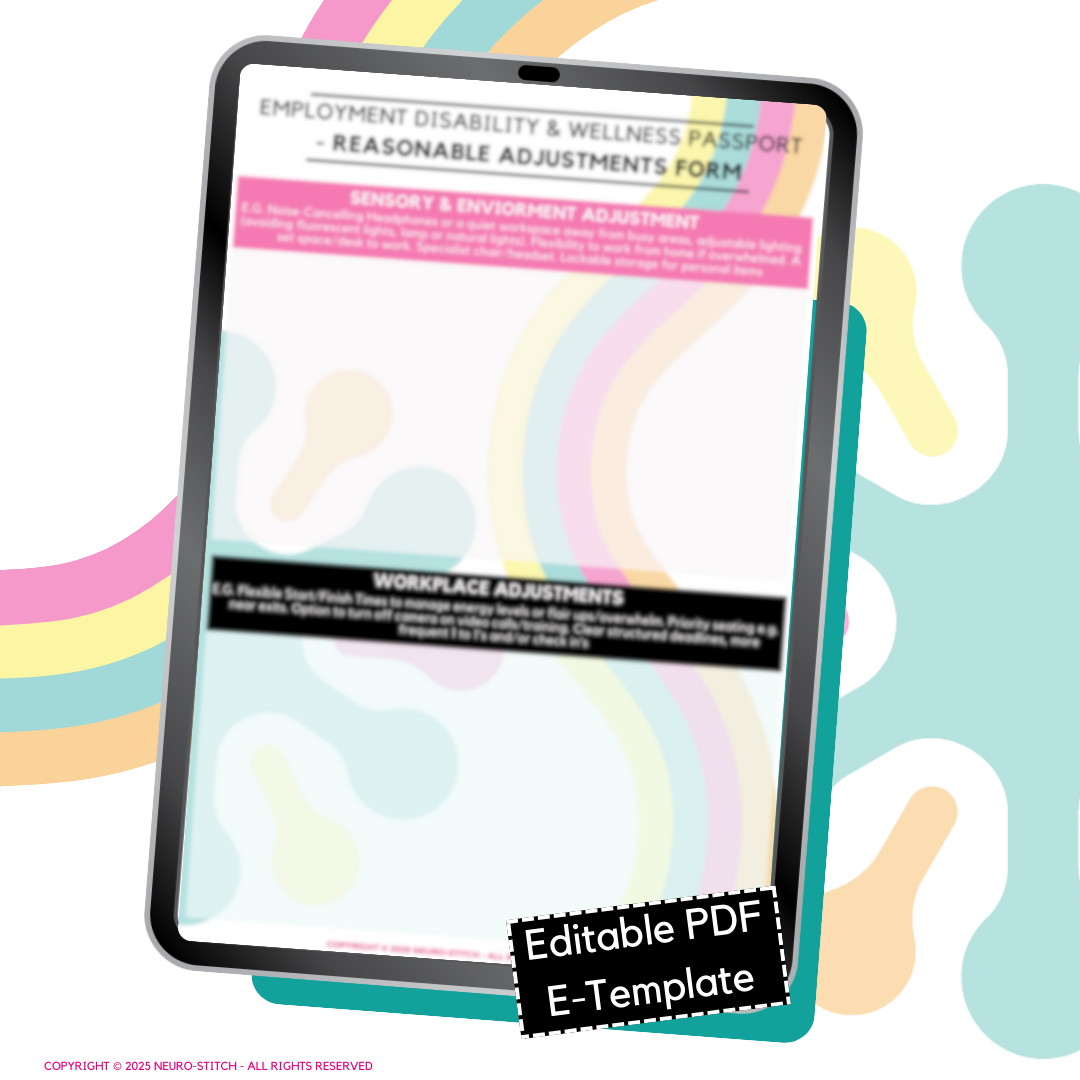Employment Disability & Wellness Passport - Reasonable Adjustment