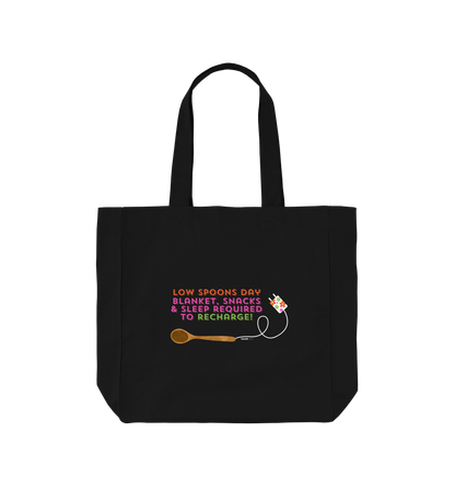 Black Printed Bag Front