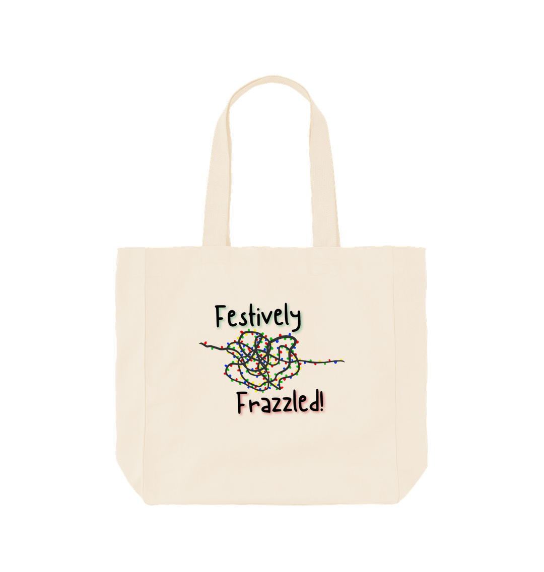 Natural Festively Frazzled Tote