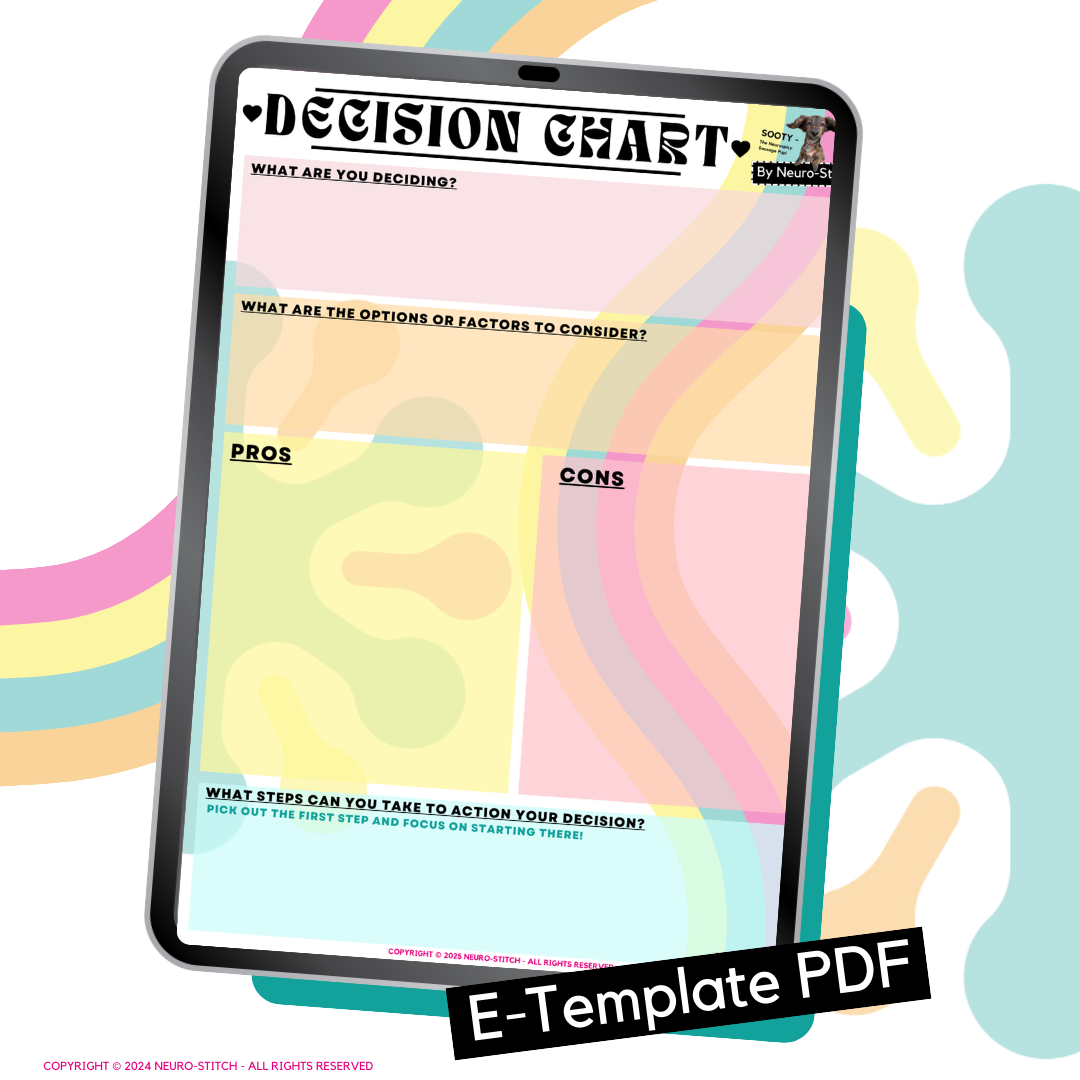 Decision Chart Worksheet E-Template - Editable PDF LIMITED OFFER