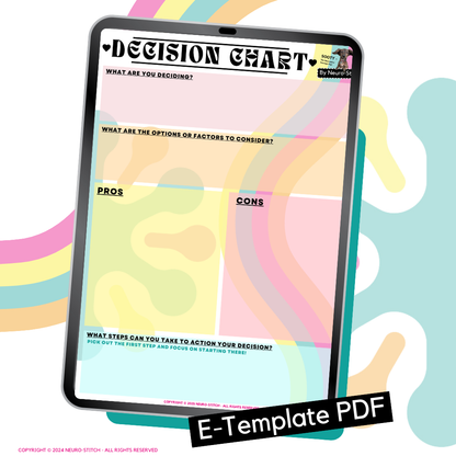 Decision Chart Worksheet E-Template - Editable PDF LIMITED OFFER