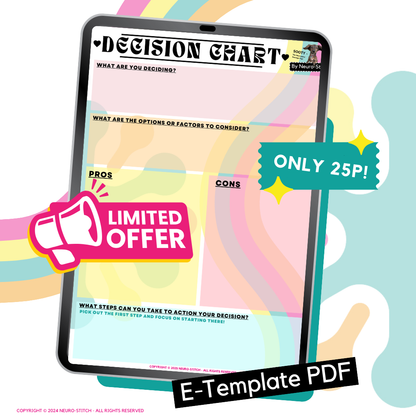 Decision Chart Worksheet E-Template - Editable PDF LIMITED OFFER