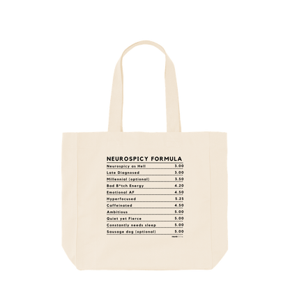 Natural Neurospicy Formula Tote - Natural - ADHD Awareness Month