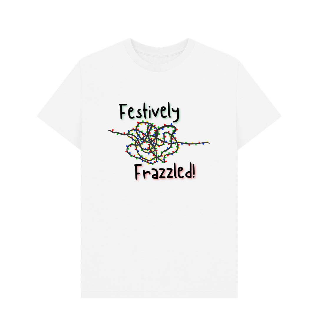 White Festively Frazzled T-Shirt