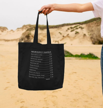 Neurospicy Formula Tote - Black -  ADHD Awareness Month