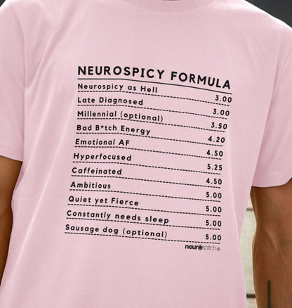 Neurospicy Formula Tee Unisex - Black Text (Multiple colours) - ADHD Awareness Month