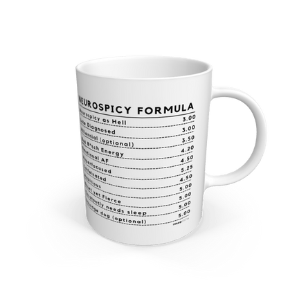 White Neurospicy Formula Mug - ADHD Awareness Month