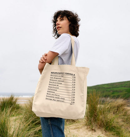 Neurospicy Formula Tote - Natural - ADHD Awareness Month