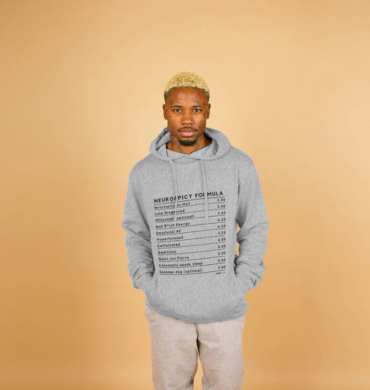 Neurospicy Formula Hoodie (Black Text) - ADHD Awareness Month Multi Colours