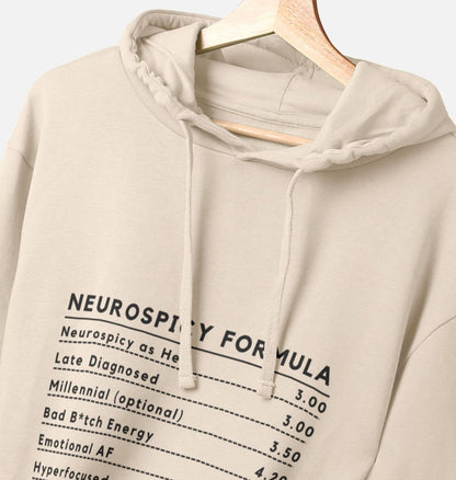 Neurospicy Formula Hoodie (Black Text) - ADHD Awareness Month Multi Colours